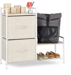 Relaxdays Modern 2 fiókos tárolószekrény bézs G 10023325_815