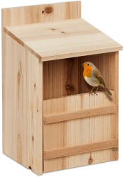 Relaxdays Madár fészkelő doboz natúr 36x22x21 cm 10047724