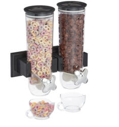 Relaxdays Dupla müzliadagoló falra szerelhető fekete 10034264_46