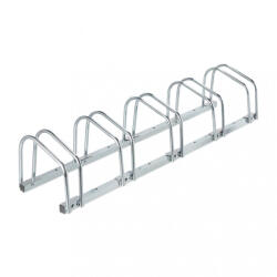 Relaxdays Ezüst színű kerékpártartó 5 kerékpárhoz 10043632