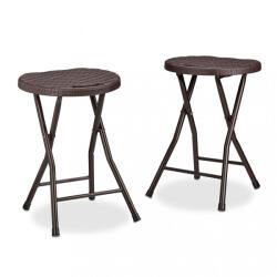 Relaxdays BASTIAN összecsukható polirattan kerti ülőke sötétbarna 10020762_db