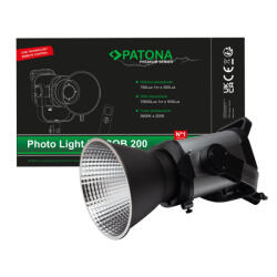 PATONA Premium Photo Light COB-200 APRC prémium fotólámpa alkalmazással vezérelhető (4281)