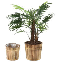 Relaxdays Rusztikus virágcserép lucfa 2 db -os szett 19 és 24 cm 10037605