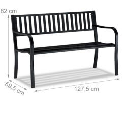 Relaxdays Klassikus kerti pad 2 személyes fém 10026117