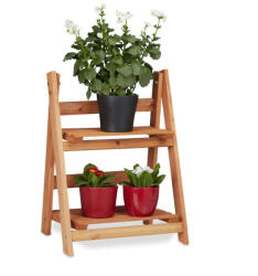 Relaxdays Fa virágtartó összecsukható létra M 10020745_58
