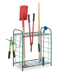 Relaxdays Kerti szerszámtartó állvány zöld 68x80x35 cm 10029564