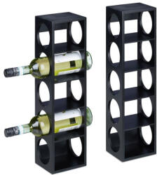 Relaxdays Bambusz palacktartó 2 db-os készletben fekete 10046372