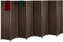 Relaxdays XL térelválasztó paraván 8 részes barna 170 x 320 cm 10035327_93