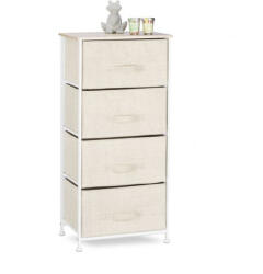 Relaxdays Modern 4 fiókos tárolószekrény bézs B 10023325_470