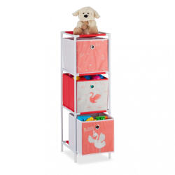 Relaxdays Hattyú mintás játéktároló komód 3 dobozos 10028892_3