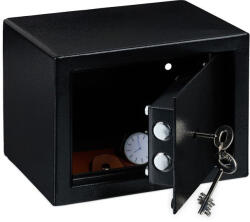 Relaxdays Fekete fali széf kulccsal 17x23x17 cm 10050124