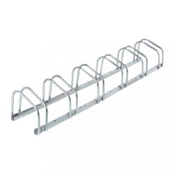 Relaxdays Ezüst színű kerékpártartó 6 kerékpárhoz 10043633