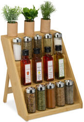 Relaxdays Bambusz fűszertartó 29, 5x30x26 cm 10050282