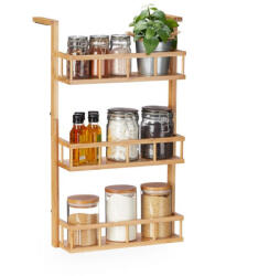 Relaxdays Bambusz keskeny fűszertartó állvány 10032116