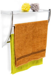 Relaxdays Fali törölközőtartó krómozott acél 43x56x23 cm 10020133