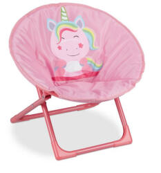 Relaxdays Moon összecsukható kempingszék gyerekeknek unikornis 10028888_918