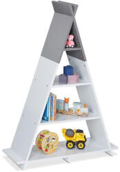 Relaxdays Teepee sátor formájú gyermek játéktároló polc 10045516