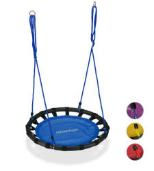 Relaxdays Fészekhinta 80 cm kék 10026651_bl