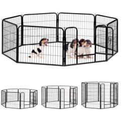 Relaxdays Kültéri/beltéri kutyaketrec, kutyakenel 80x235 cm L 10025124_59