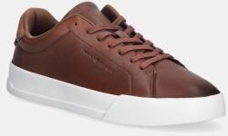 Tommy Hilfiger bőr sportcipő TH COURT CORE COGNAC barna, FM0FM05729 - barna Férfi 46