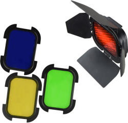 GODOX Színes Vaku Fényterelő Szűrő Kit -RGB Speedlight Barndoor Rendszervakuhoz (BD 07)