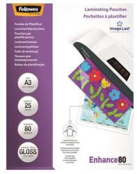 Fellowes Meleglamináló fólia, 80 mikron, A3, fényes, 25 db, FELLOWES (5396403) - tonerpiac