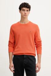 Tommy Hilfiger pamut pulóver könnyű, fekete, MW0MW36347 - narancssárga L