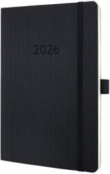 Sigel Határidőnaptár 2026 heti SIGEL A/5, puha borító Conceptum fekete (C2622)