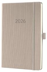 Sigel Határidőnaptár 2026 heti SIGEL A/5 kemény borító, Conceptum taupe (C2660)