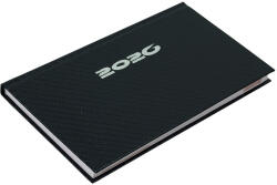  Realsystem Zsebnaptár fekvő Carbon, fehér lapokkal kék Realsystem 2026 - delfinbuvar