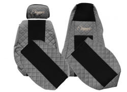  Méretpontos Scania bőr üléshuzat R/S széria 2017-től Felhajtható/Normál ülés Szürke