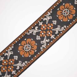 Takoy Hímzett heveder 5 cm karamell virág