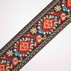 Takoy Hímzett heveder 5 cm folk piros