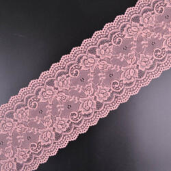 Takoy Elasztikus csipke 15 cm rózsaszín