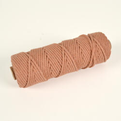 Takoy Pamut makramé zsinór 3 mm barnás-rózsaszín