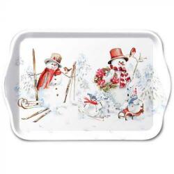 Ambiente B. V Hóemberes műanyag kistálca 21x13 cm - Sporty Snowmen (VR-33720095)