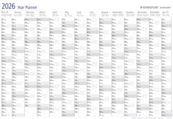 STAEDTLER Éves tervezőtábla, törölhető, angol nyelvű, 84x60 cm, STAEDTLER Lumocolor® 641 YP , 2026 (641 YP-1  26)