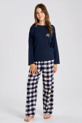 Taro Astrid flanel lánykapizsama, kék, 146