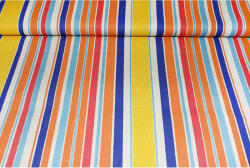 Made In Italy Anyag színes csíkok, h. 140 cm