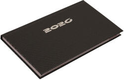 Realsystem Zsebnaptár fekvő Carbon, fehér lapokkal acél Realsystem 2026 (5711-81) - officefirst