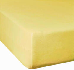  Gumis lepedő pamutvászon alapanyagból 140x200 cm - halvány sárga