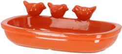 Esschert Design Kerámia madáritató és etető tál, 29 cm, narancssárga (TR047-N) - naturebrand