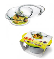 SIMAX hőálló sütőtál mély kerek tál 1, 75 liter (401113)