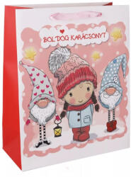  Ajándéktasak orrszakáll és lány 26x32cm (349534)