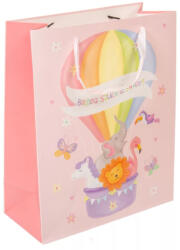 Ajándéktasak hőlégballonos Boldog születésnapot 26x32cm (370538)