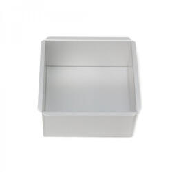  Kivehető aljú tortaforma, alumínium, négyzet, 25×25 cm