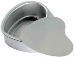  Szív alakú kivehető aljú sütőforma, aluminium, közepes