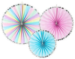 PartyDeco rozetta dekoráció, unikornis, 3db (RPK11)