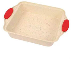  Brownie sütőforma, fém, szilikon fogóréssszel, 19×19cm (1030)