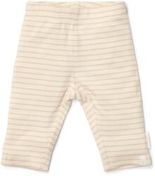 Little Dutch Pantaloni din bumbac organic - Soft Beige Stripe - Newborn Naturals - Little Dutch